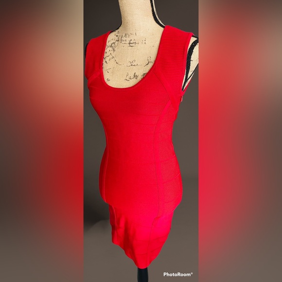 Miss Couture Figure-Enhancing Rouge Bandage Dress Size 8 (Fits XS-M) - Picture 1 of 8